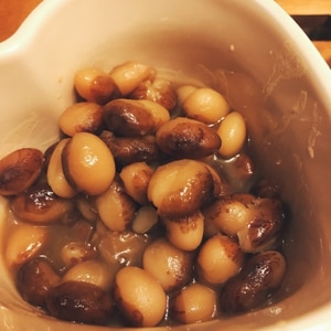圧力鍋で20分☆きび砂糖で味わい深い♩とら豆の煮物
